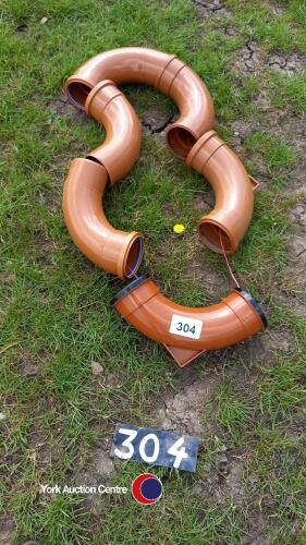 6 drainage bends 100mm diameter large radius