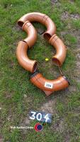 6 drainage bends 100mm diameter large radius