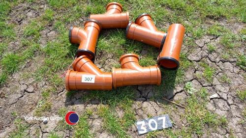 6 drainage junctions 100mm diameter