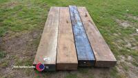 4 x redwood sleepers (new)