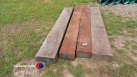 4 x redwood sleepers (new)