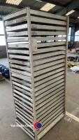 Galvanised trolley with 24 slide out trays - 2