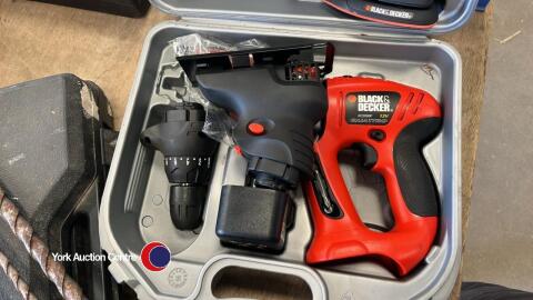 Black and Decker unused 12 v Quattro drill and sander kit combined