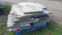 Pallets of reclaimed Yorkshire stone flags
