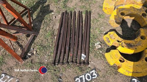 9 x muck fork tines, 24in long