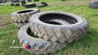 Set of part warn row crop tyres. 2 Agrimax 380/90R50 and 2 Agrimax 380/85R34. - 5