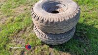 Pair of 12.5/80-15.3 rims with tyres - 4
