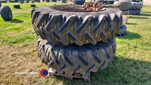 16.9R38 dual wheels with clamps