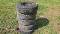 Set of 5 Suzuki Jimmy steel wheels and tyres
