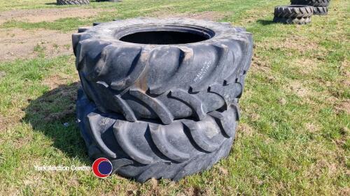 2x Vredestein 480/70R28 tyres removed tubeless