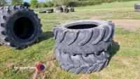 2x Vredestein 480/70R28 tyres removed tubeless - 4