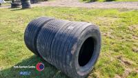 3 x 445/45R19.5 tyres, all removed tubeless