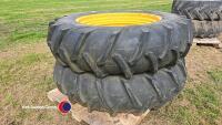 2 x JD 16.9 x 38 wheels, cast centres - 4