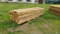 40 new tanalised notched posts, 2.4m x 125x75cm