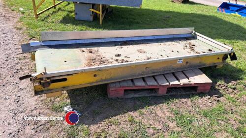 Yellow Peal conveyor, from a Tong Peal potato washer, in decent condition