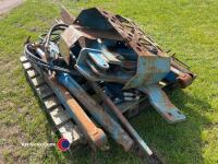 Angle dozer blade c/w brackets and fittings removed from a County tractor - 3