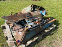 Angle dozer blade c/w brackets and fittings removed from a County tractor - 4