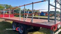 Marshall 28ft 12T bale trailer with air and oil brakes, fitted with fall arrest system. gwo - 3