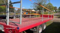 Marshall 28ft 12T bale trailer with air and oil brakes, fitted with fall arrest system. gwo - 8