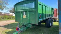 Bailey 14T corn trailer, hydraulic rear door, grain hatch and sock, rollover sheet, sprung drawbar, 560/60 R22.5 wheels, manual in office - 2
