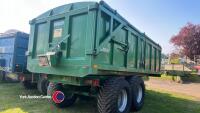 Bailey 14T corn trailer, hydraulic rear door, grain hatch and sock, rollover sheet, sprung drawbar, 560/60 R22.5 wheels, manual in office - 4