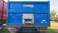 2011 Stewart GX11-15S 11T tandem axle tipping trailer with removable sides, making 16ft 6ins flatbed trailer. LED lights, super singles - 6
