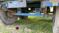 2011 Stewart GX11-15S 11T tandem axle tipping trailer with removable sides, making 16ft 6ins flatbed trailer. LED lights, super singles - 7
