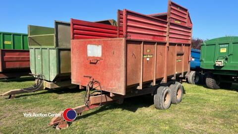 Foster Grain Master 8T grain trailer with silage sides and end door for grain