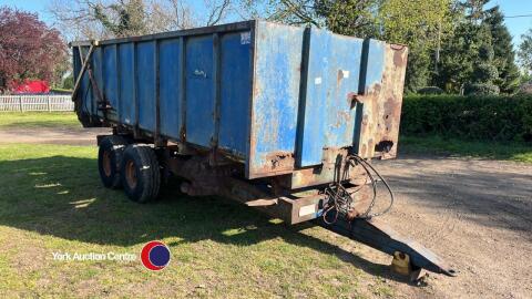8T twin axle tipping trailer hydraulic back door