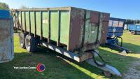 Easterby 14T trailer, sprung drawbar, hyd back door