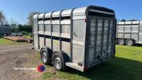 2020 Ifor Willaims TA510 12ft stock trailer c/w sheep decks, 2x sheep gates, 1 cattle gate - 3