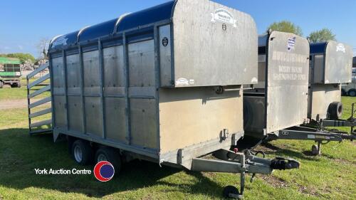 Graham Edwards 10ft x 6ft6in livestock trailer, c/w sheep decks and lift off top. New axle, wheels and tyres, gwo, key in office