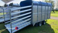 Graham Edwards 10ft x 6ft6in livestock trailer, c/w sheep decks and lift off top. New axle, wheels and tyres, gwo, key in office - 2
