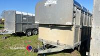 Graham Edwards 10ft x 6ft6in livestock trailer, c/w sheep decks and lift off top. New axle, wheels and tyres, gwo, key in office - 6