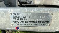 Graham Edwards 10ft x 6ft6in livestock trailer, c/w sheep decks and lift off top. New axle, wheels and tyres, gwo, key in office - 7