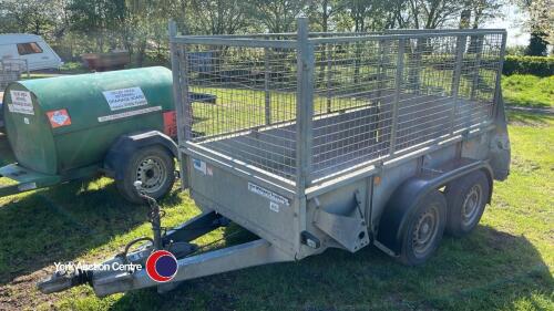 Ifor Williams trailer 8ft x 5ft with wire mesh sides loading ramp back door and spare wheel