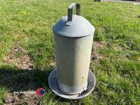 Large galvanised poultry drinker - 2