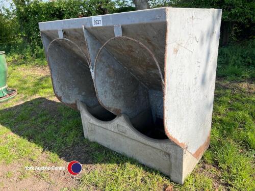Galvanised sow trough