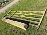 12ft wooden gate and post - 2