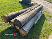 Pack of 5 8ft 6-8in pointed telegraph straining posts - 3