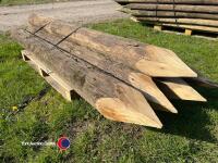 Pack of 5 8ft 6-8in pointed telegraph straining posts - 3