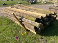Pack 60 7ft 3-5in round tanalised fencing posts - 3