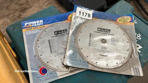 2 x 230mm diamond cutting discs
