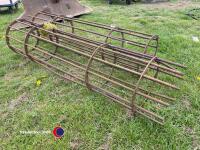2 x antique architectural steel tree guards - 2