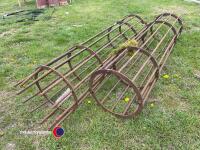 2 x antique architectural steel tree guards - 3