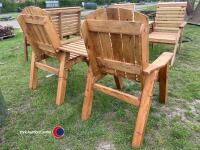 2 x new garden chairs with side table - 3