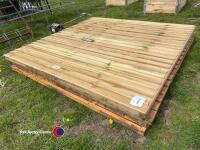 5 x wooden fence panels - 3