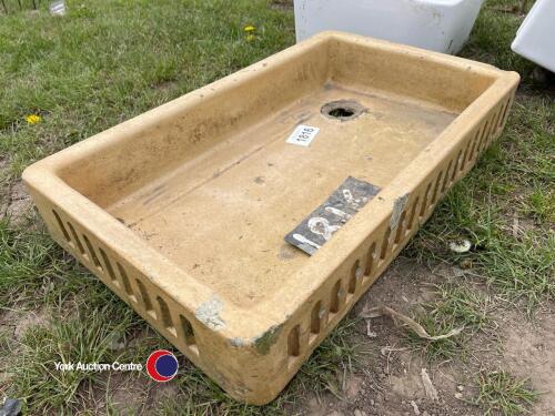 Rectangular glazed trough