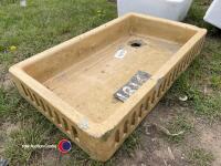 Rectangular glazed trough