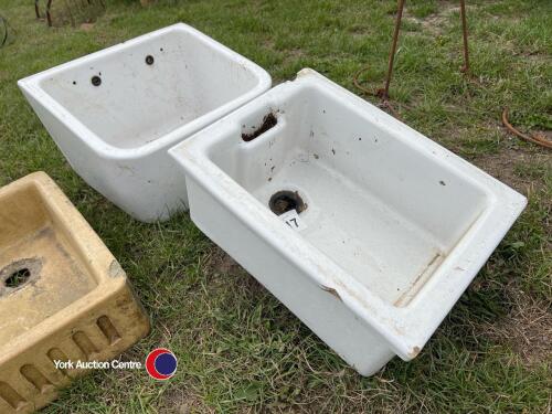 2 x glazed sinks